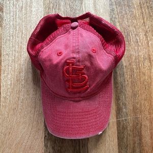 Distressed St Louis Cardinals Hat, Red